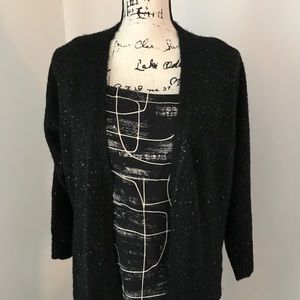 NWT black sequin Anne Klein cardigan